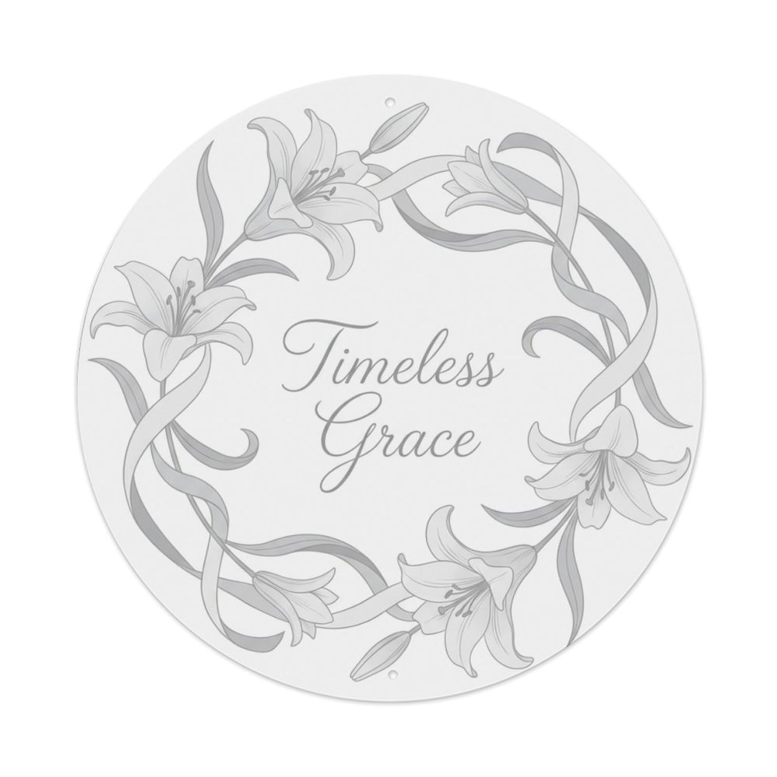 Elegant She Shed Floral Timeless Grace Metal Tin Sign