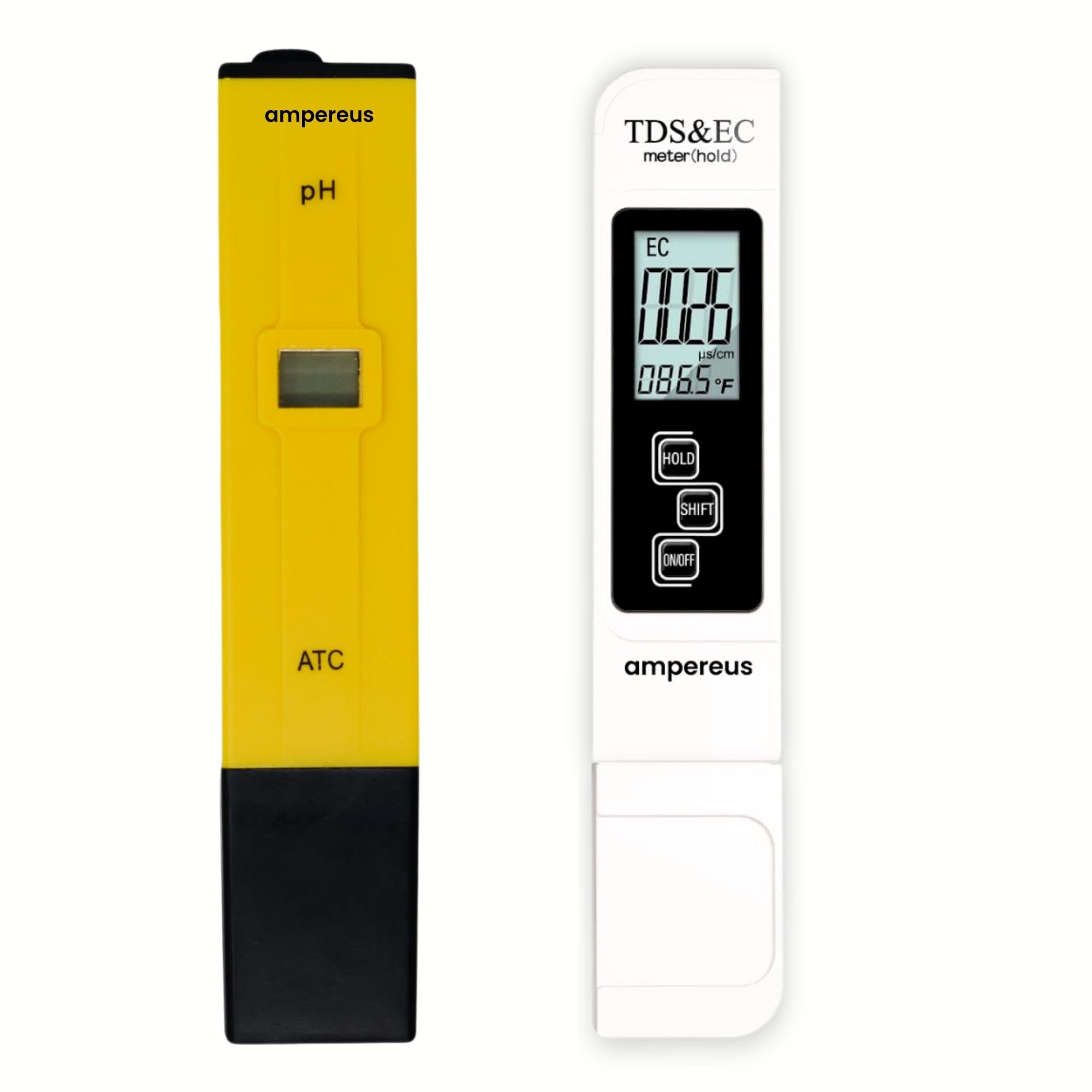 AMPEREUS Digital TDS Meter and EC Meter Combination with Yellow Digital pH Meter combo for water testing, Water Purity tester for home, commercia, Water Testing Kit with Buffer Powder(With Solution) (B0CXXMBQDB) Amazon Price History, Amazon Price Tracker