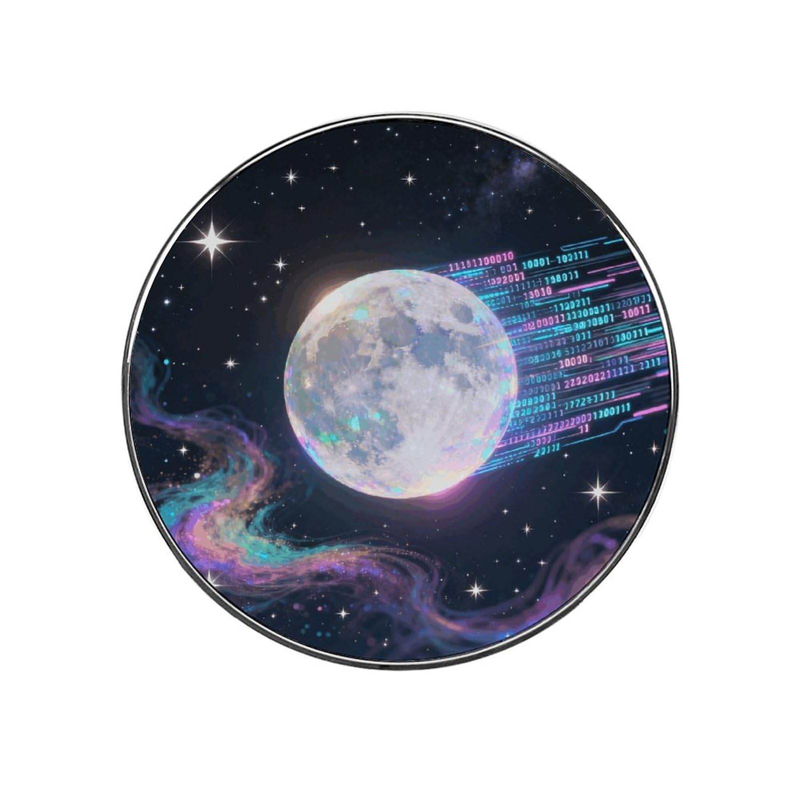 Holographic Moonstone Magnetic Refrigerator Sticker Glass Strong Fridge Sticker Cute Refrigerator Magnets for Kitchen Office Whiteboard Cabinet Decorative Magnets for Gift