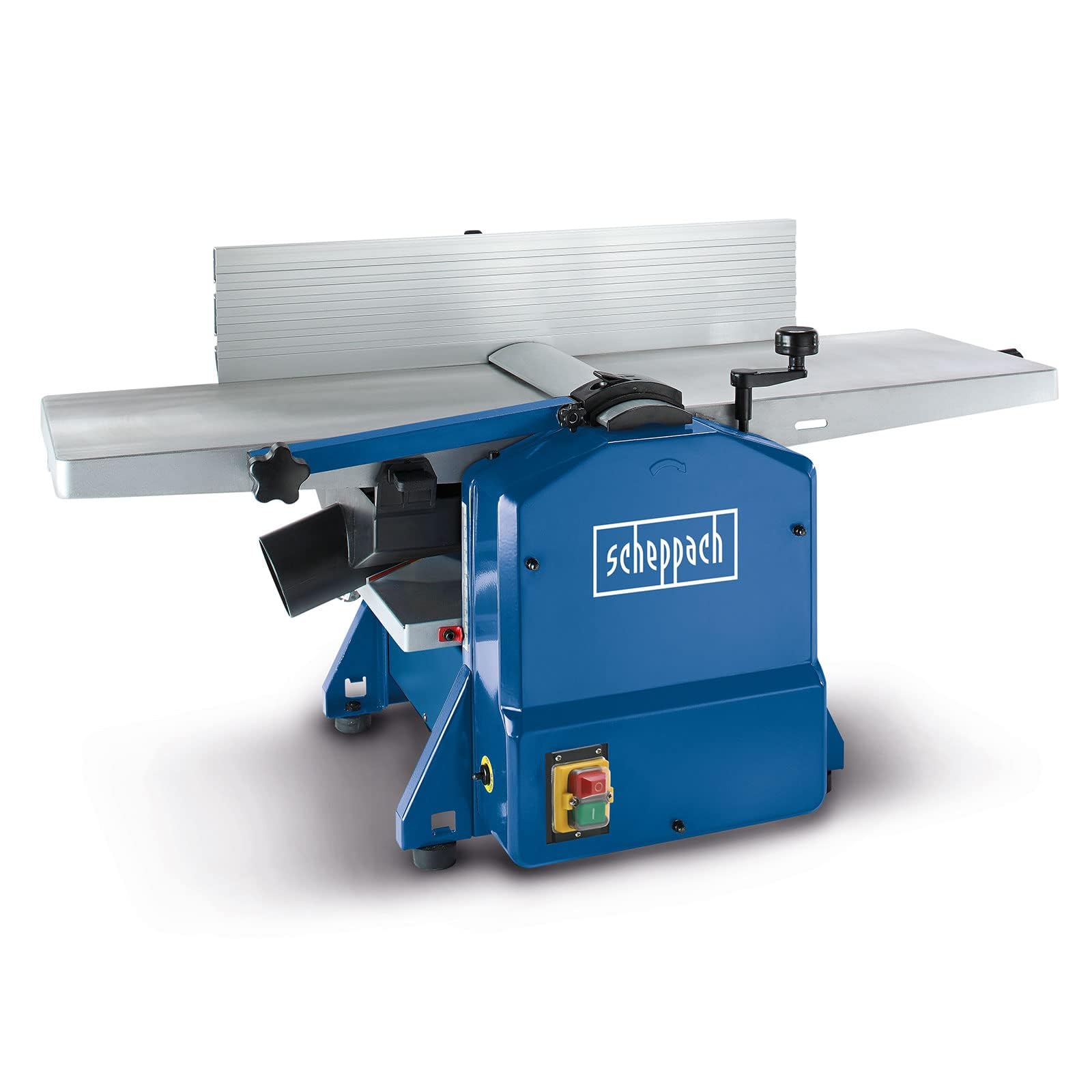 Scheppach Raboteuse & Dégauchisseuse HMS1080 | Puissance 1500W | Largeur de rabotage 254 mm | Hauteur de passage: 120mm | Vitesse de rotation des fers 9000 min-​1 | Enlèvement de copeaux max. 2mm