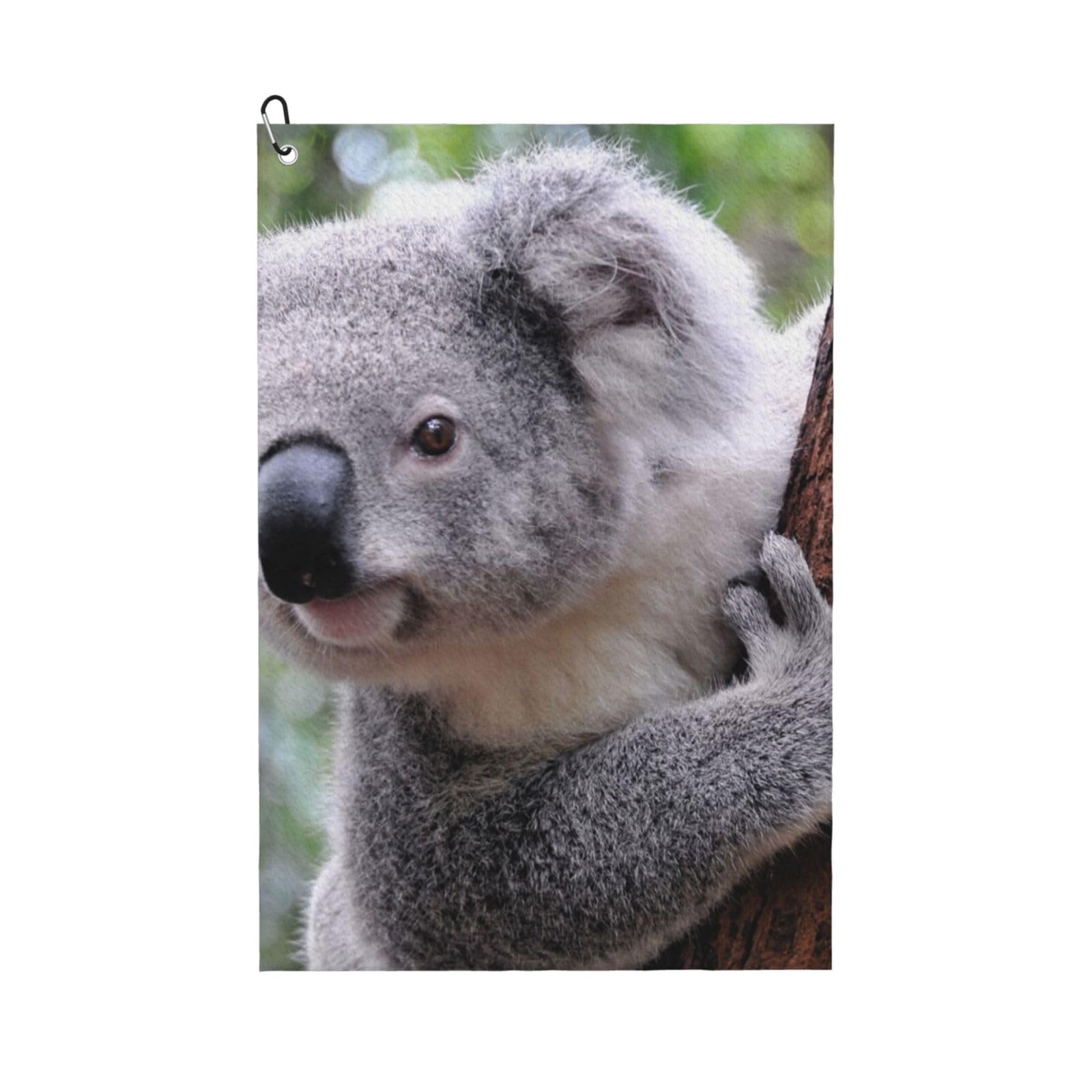 Hnnkloy Koala On Branch, 16x24 in Portable Waffle Golf Towels with Carabiner Clip for Golf Bag