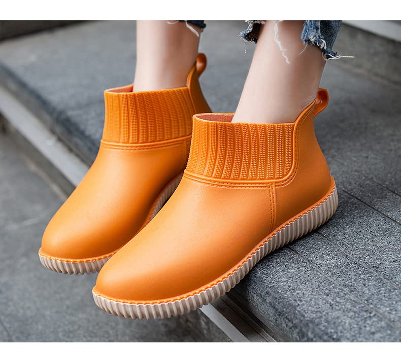Women Rain Boots Waterproof Ankle Boots Outdoor Garden Shoes3