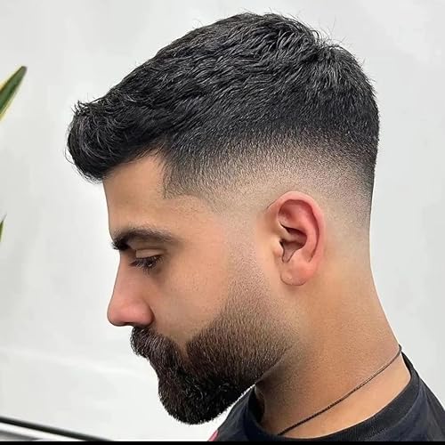 Miniatura 9 de Tupé de cabello humano para hombres, prótesis N.L.W. sistema de reemplazo europeo de piezas de cabello para hombre con 10 x 8 pulgadas HD súper fino