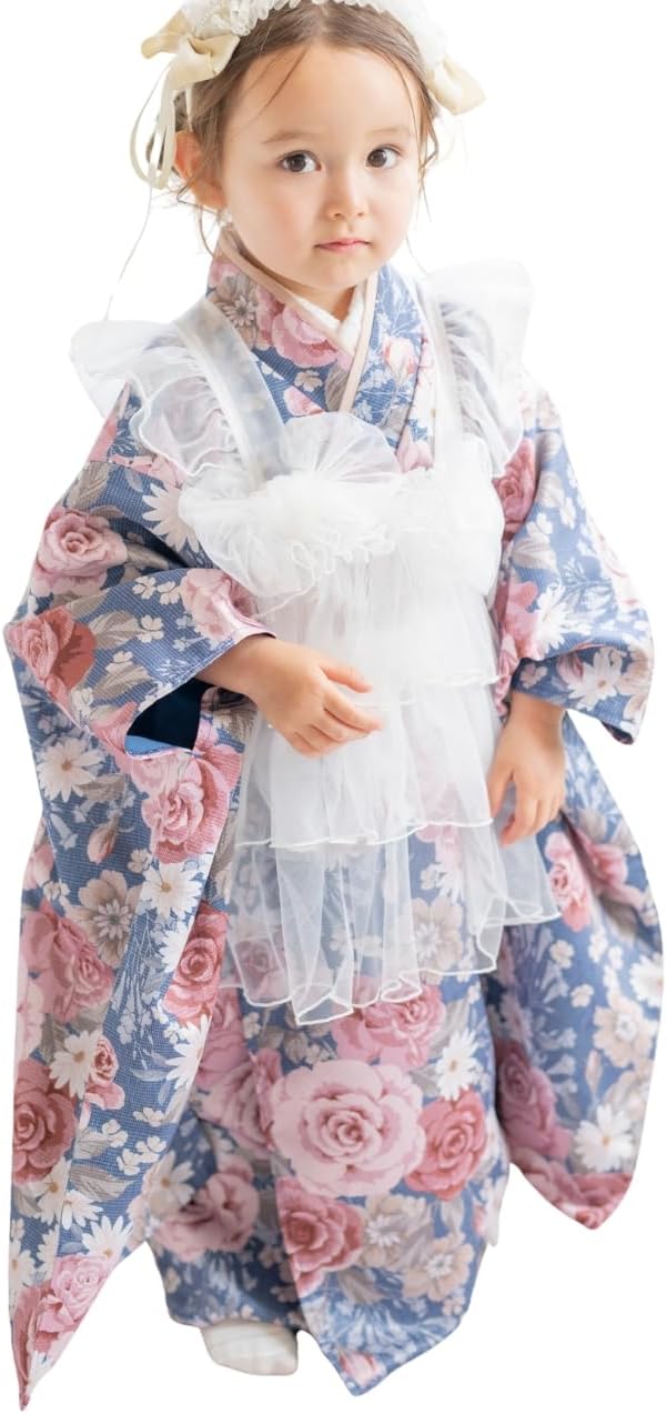 アンティーク 七五三 着物 作り帯 小物一式 セット 大正ロマン 薄桃色