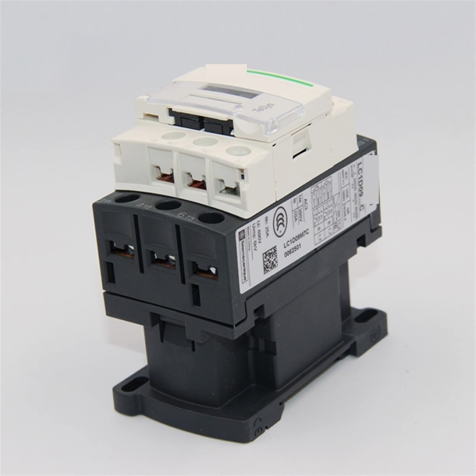 Produktbild von LC1D09M7C Schütz 9A, 220V AC, 1NO + 1NC, TeSys – Für 110V, 220V, 380V, 24V Modelle Erhältlich