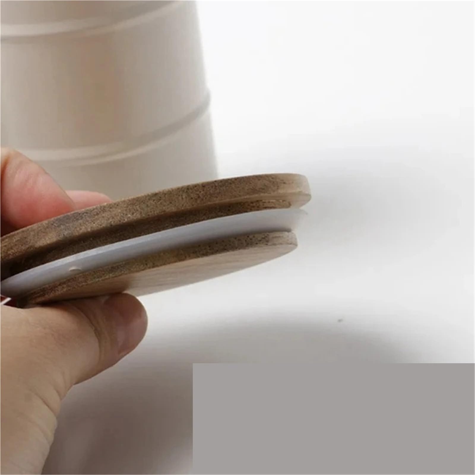 Aufbewahrungsglas Trockenfrüchte 3 stücke Edelstahl Kaffee Dosen Verschlossenen Dosen Mit Holz Deckel Kaffee Bohnen Getrocknete Obst Lagerung Jar Lebensmittel Lagerung Tank