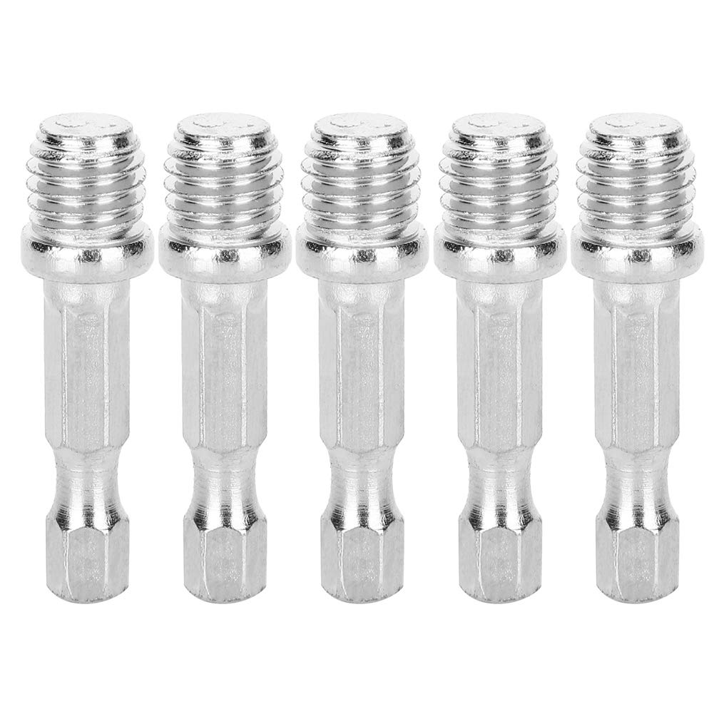Hililand5 Pcs Drill Connecting Rod Adapter Electric Drills Screw Shaft Disk Conversion Stick M10 for Polishing Pads and Drill Bits
