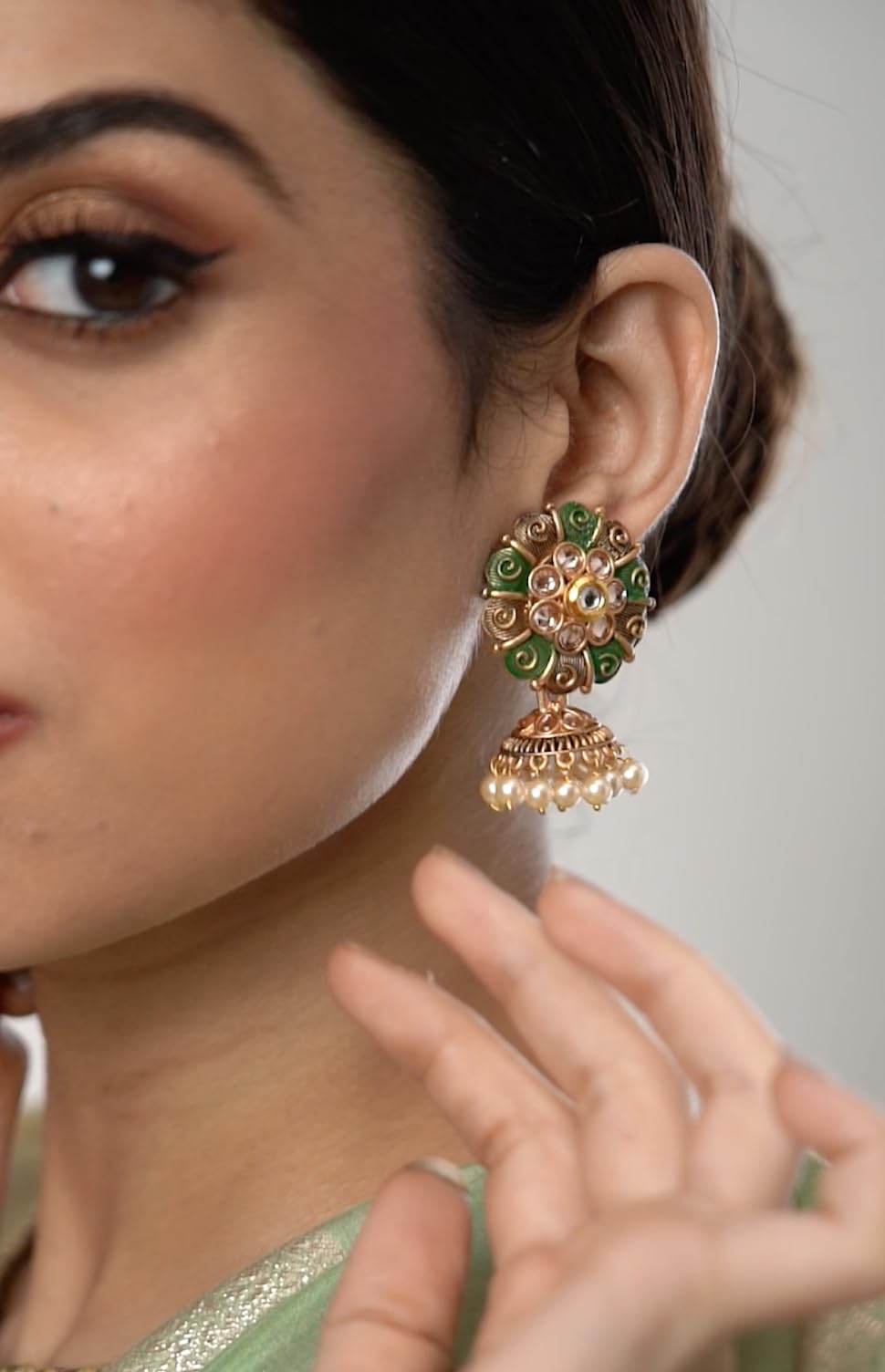 Chandbali Ethnic Earrings - Trendy Design