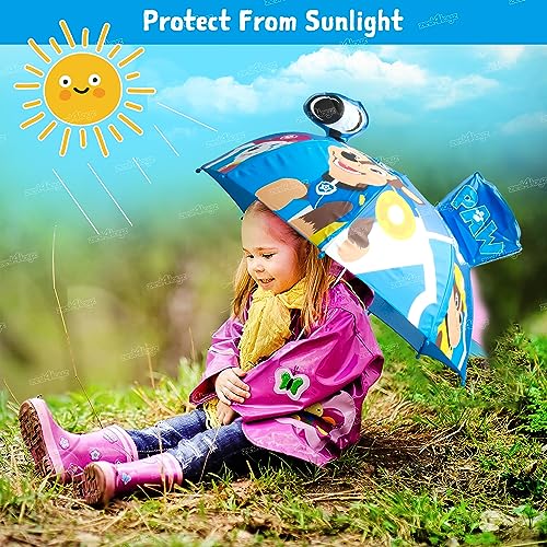 Image of Zest 4 Toyz Umbrella for Kids Easy To Carry Waterproof Lightweight Stylish 3D Umbrella For Rain Kids Umbrella for Girls Boys - Blue