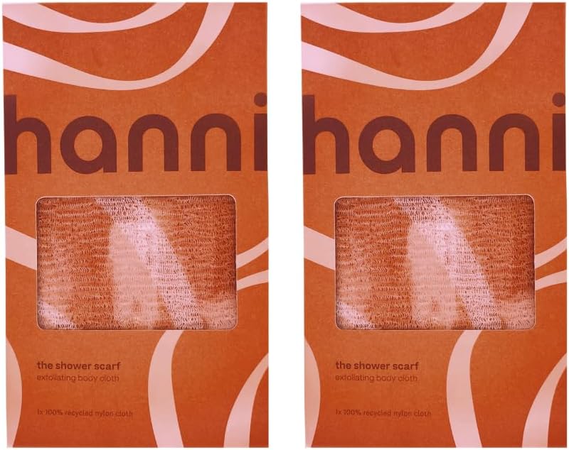 HANNI Bucha para banho extralonga, tecido texturizado, Pacote com 2