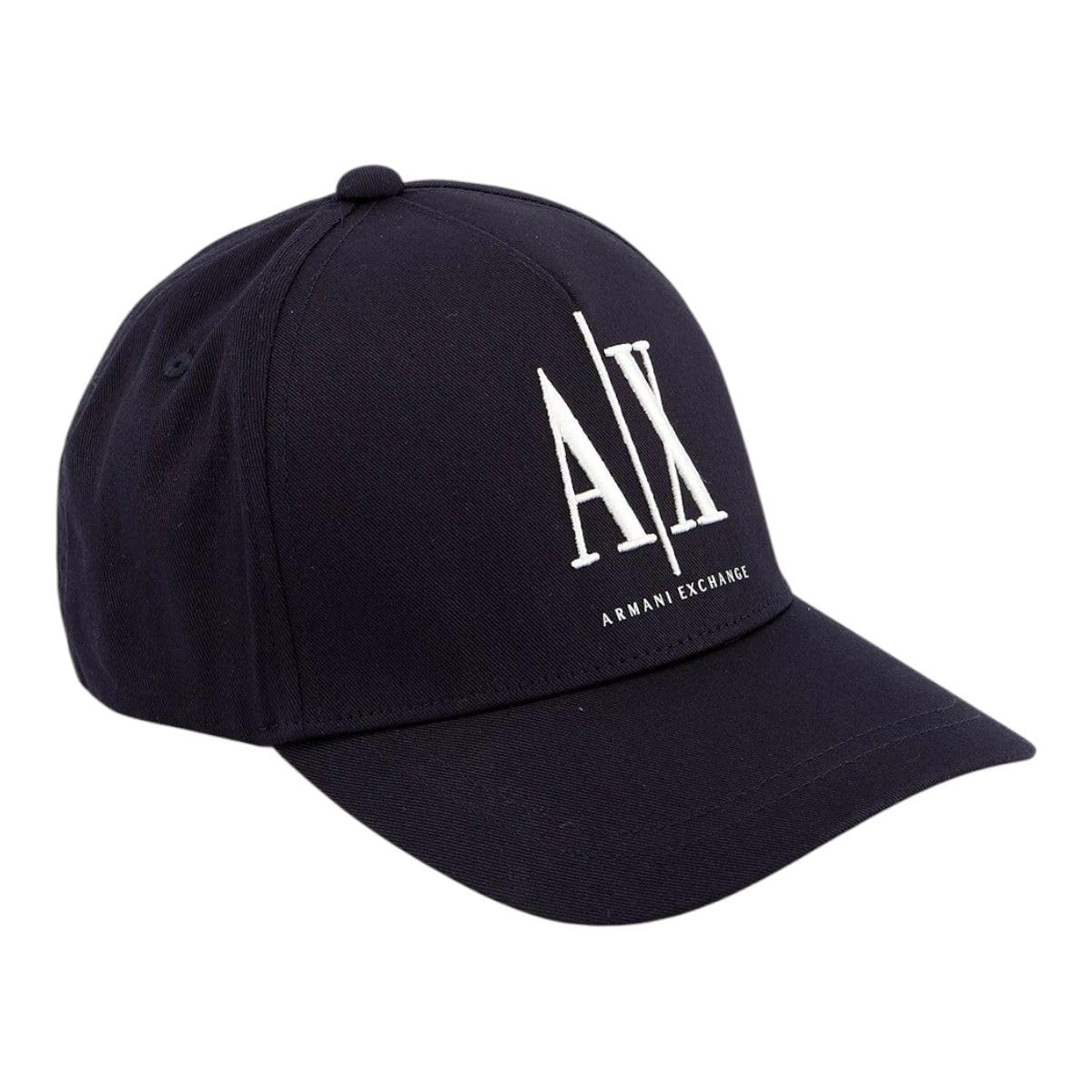 Armani Exchange - Curved Visor Contrast Front Logo, Cappellino da Baseball Uomo