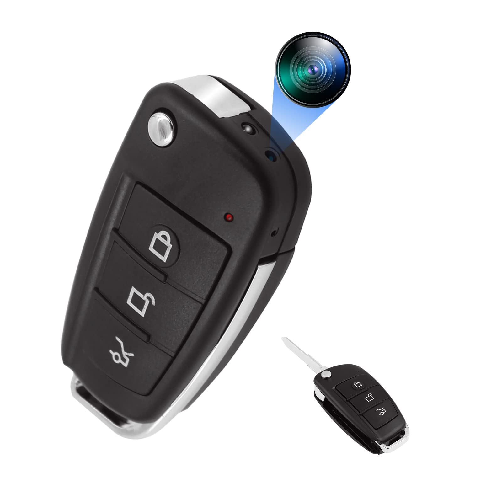 Hidden Camera Car Key Car Fob Camera 1080P HD Portable Security Camera with Night Vision Motion Detection Loop