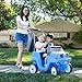 Step2 Side-by-Side Push Around SUV, 2-Seater Kids Push Car with Seat Belts, Dual Steering Wheels & Horns, Adjustable Canopy, Ages 18 months–5 years, Max 100 lbs., Durable Plastic, Blue