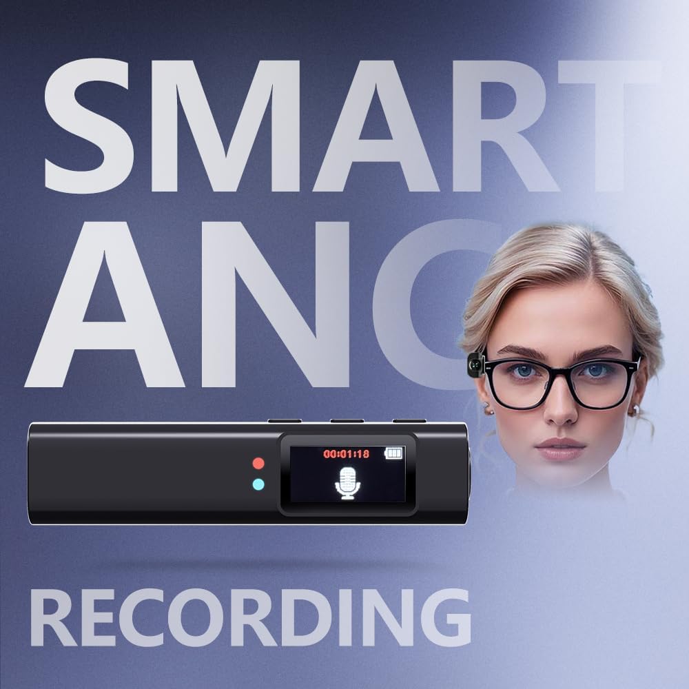 Smart Glasses Camera with 2.7K HD Video Recording, Noise Reduction Audio, Ultra-Light 0.741 oz, WiFi App Control (Black)