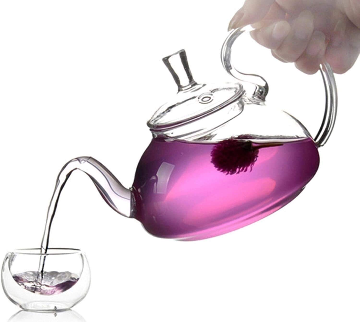 Czajniczek Szklany dzbanek na herbatę Szklany żaroodporny szklany ekspres do herbaty Gongfu z filtrem do herbaty-600 ml (kolor: 600 ml) (600 ml)