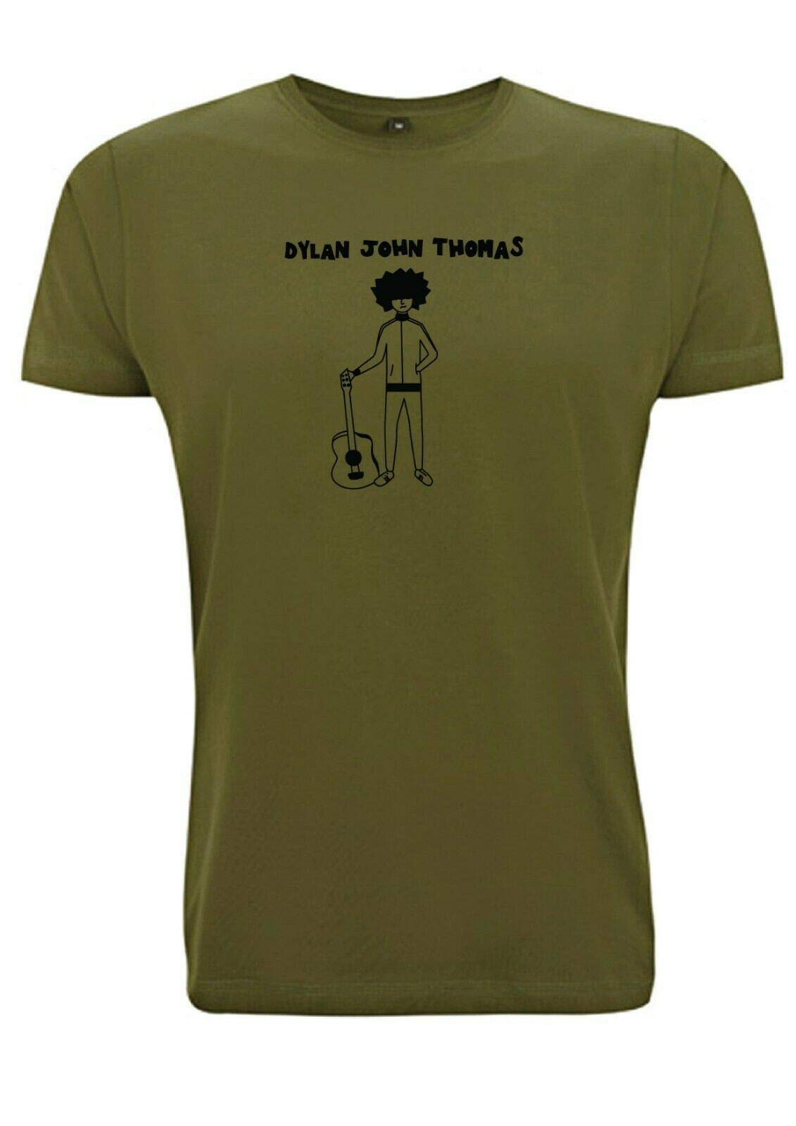 Time 4 Tee Dylan John Thomas T Shirt Inspired Scottish Music Artist Nobody Else Guitar (Medium, Army Green)