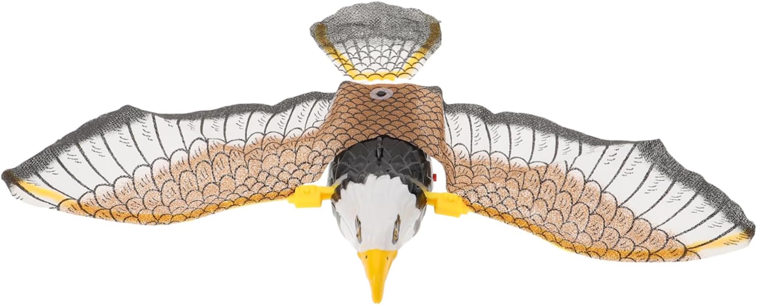 ibaseniceElectric Bird Toys Electric Eagle Plaything Bird Sculpture Ornaments Electric Music Bird Eagle Figure Toy Simulation Bird Eagle Statue Electronic Flyings Eagle Novelty Toy Metal