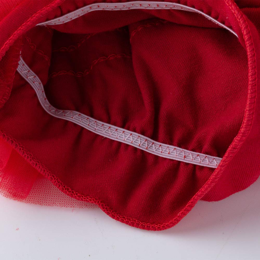 Copri pannolini per neonati, in tulle e tulle, con fiocco - Rosso - L:6-12 mesi