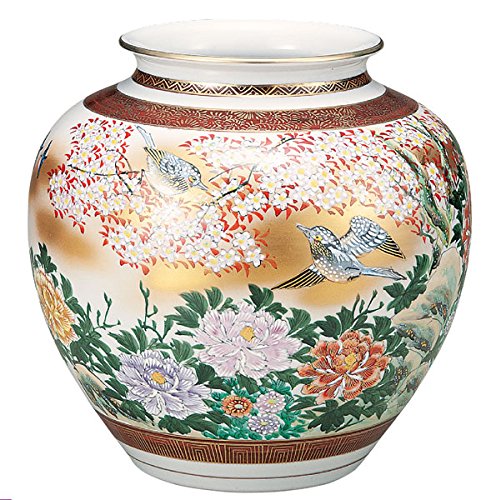 Amazon.co.jp: 9.5号 花瓶・本金花鳥 【九谷焼・光崖】 : ホーム＆キッチン