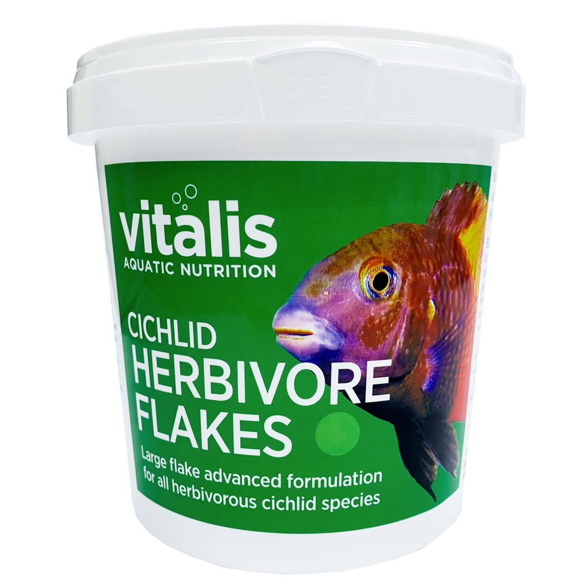Vitalis Cichlid Herbivore Flakes Tropical Fish Food 90g