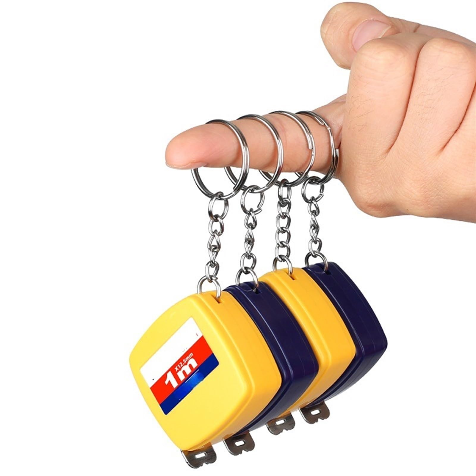 Miary Taśmowe, 1M Mała Miarka Taśmowa, Przenośna Miarka Taśmowa Z Brelokiem，Yellow