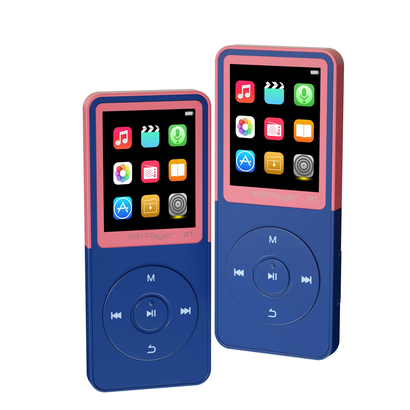 Mp3 Player with Bluetooth,Classic Portable Mp3 & Mp4 Players,HiFi Sound Music Player with SD Card Slot/Photo Viewe/Video Play/FM Radio/Recorder/E-Book for Kids,Long Battery Life Red 64GB