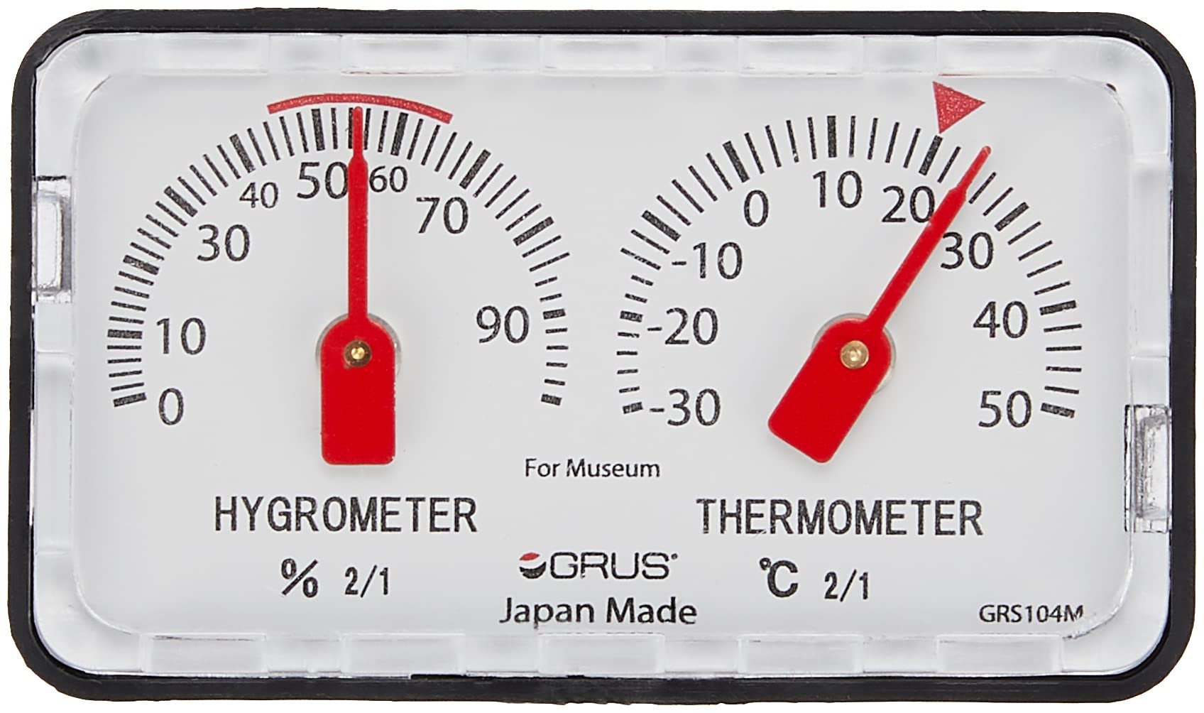 Amazon.co.jp: GRUS(グルス) 日本製 精密温・湿度計 卓上 美術館用