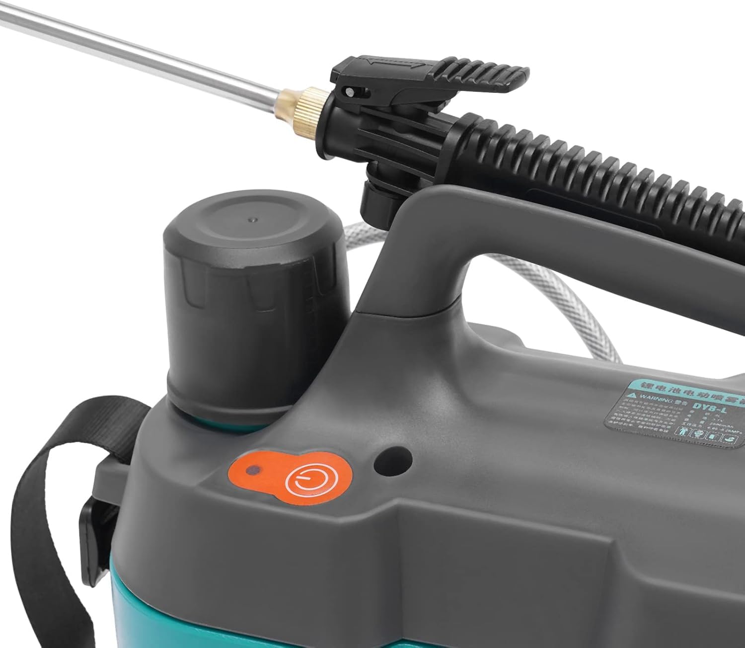 Drucksprüher 8 Liter - Säurebeständig Unkrautspritze, Elektrischer Akku-Sprühgerät für Gartenarbeit, Pflanzenschutz und Reinigungs-/Desinfektionsarbeiten, Zwei Modi, Gartenspritze mit Teleskopstab