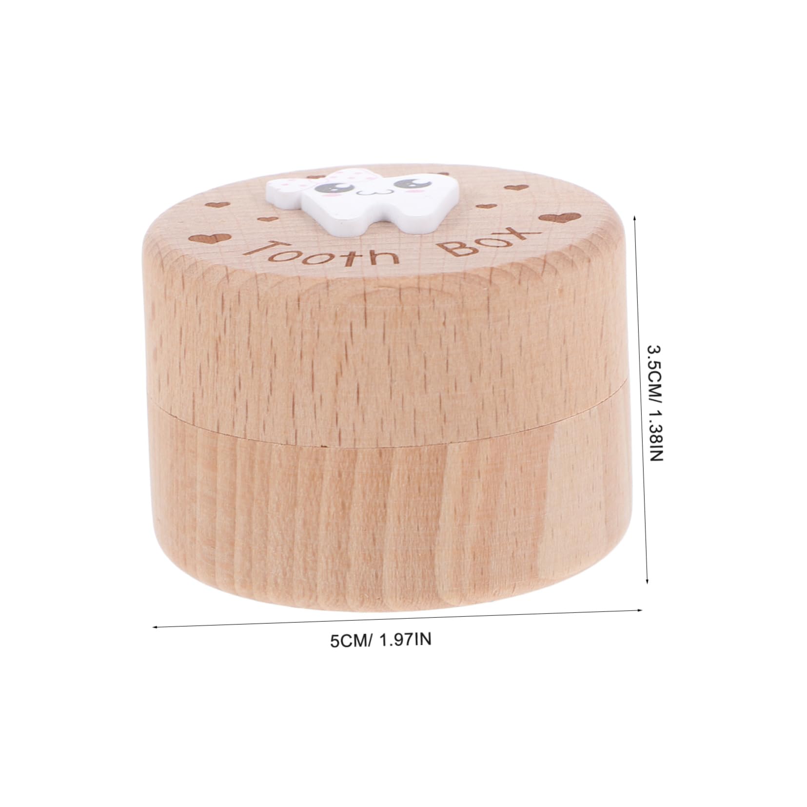 Alipis Wooden Box Boys and Girls Fairy Tooth Storage Container Adorable Design Keepsake