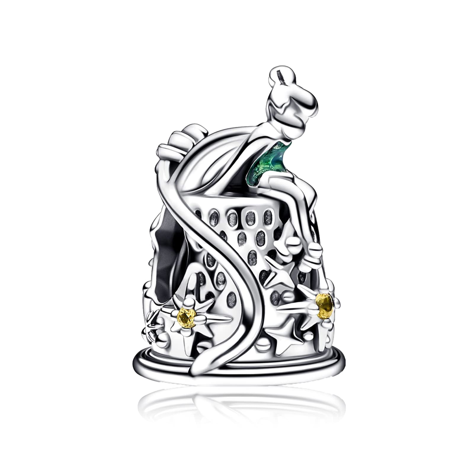 RMMYAbalorios Charms Colgantes Cuentas Plata de Ley Cartoon Little Girl 925 con Compatible con Pulsera & Europeo,Charms para Mujer Niña