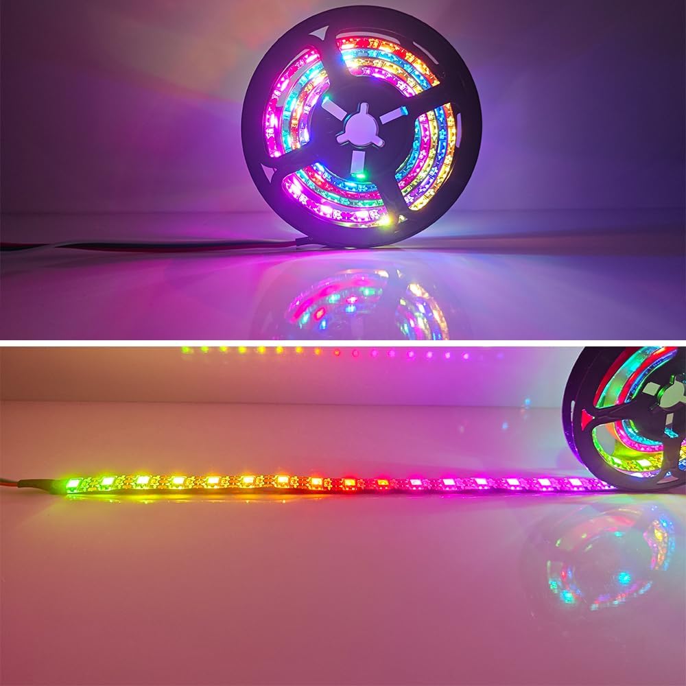 ICIH 3.3ft/1m 60LEDs Waterproof RGB Color Change with Remote Controller Flexible TV 5V 12W USB LED Strip Light
