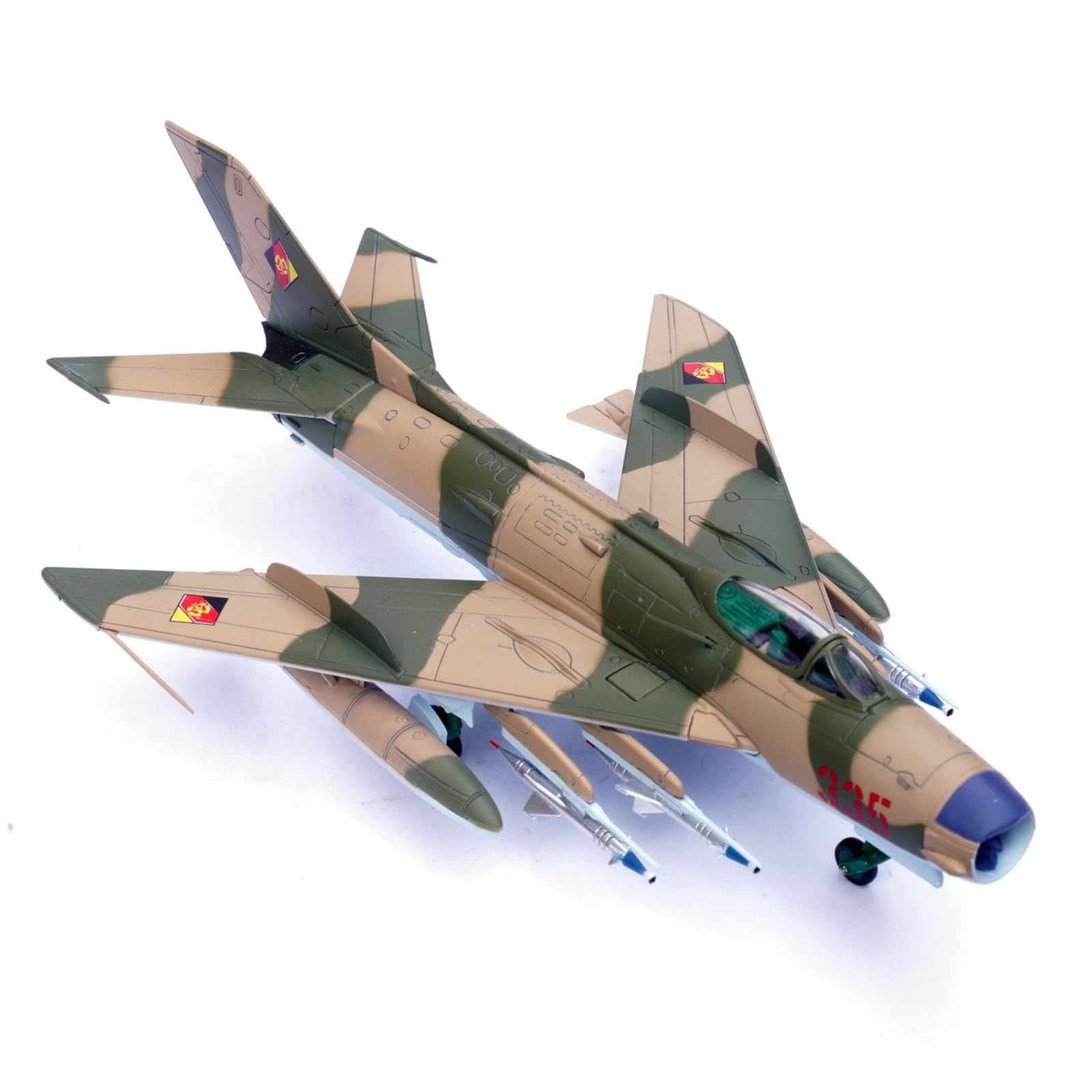 TECKEEN Stop Wschodnioniemieckie Siły Powietrzne MIG-19PM Model samolotu Model 1:72 Model Symulacja Nauka Model Wystawa