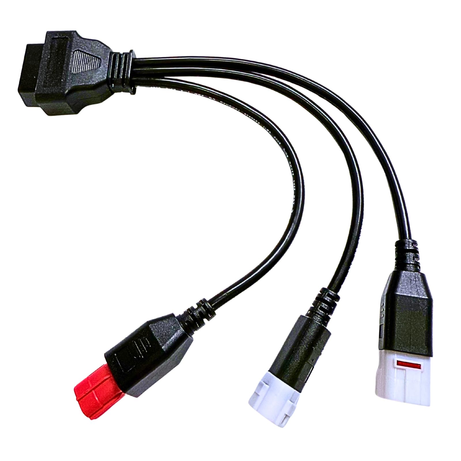 gnornay OBD2 Diagnostic Cable 16 Pin to 3 Pin 4 Pin 6 Pin 3-in-1 Plug Adaptor Cable Motorcycle Diagnostic Tool Replacement for Yamaha Motorcycle