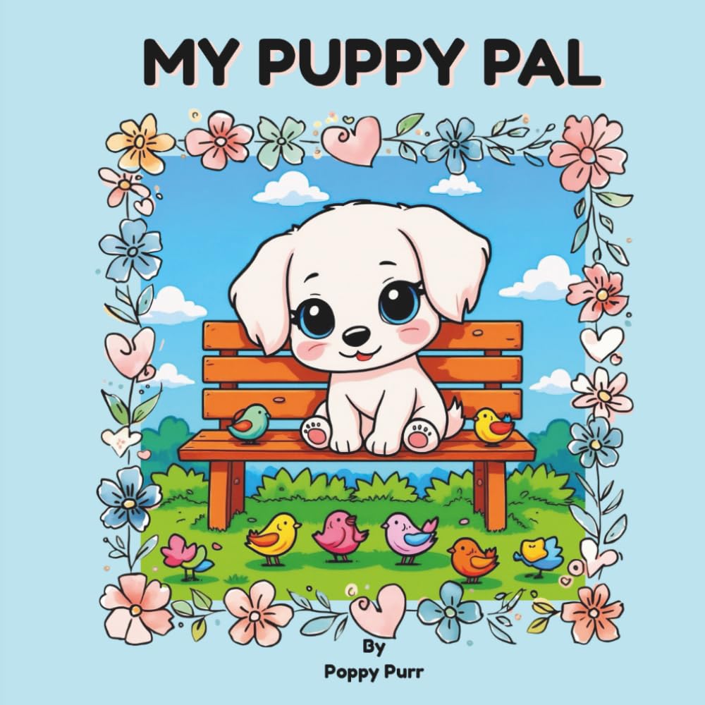 My Puppy Pal: A Kawaii Puppy Coloring Book with Simple, Relaxing Designs for All Ages