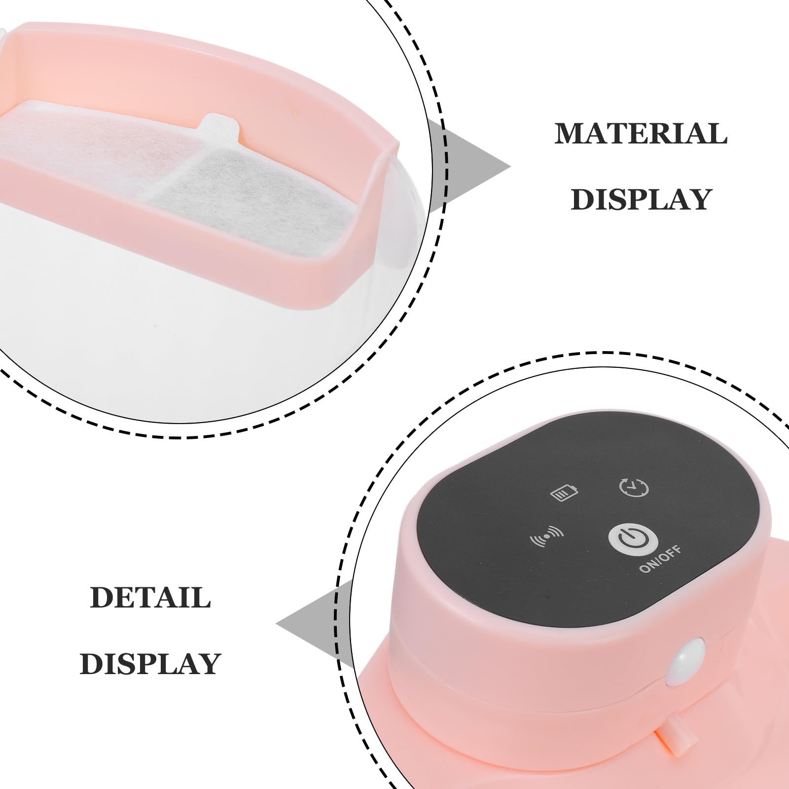 Fontanella per Animali Domestici Intelligente senza Fili con Capacità 3l e Sistema di Circolazione per Gatti e Cani Uso Interno in Abs Rosa