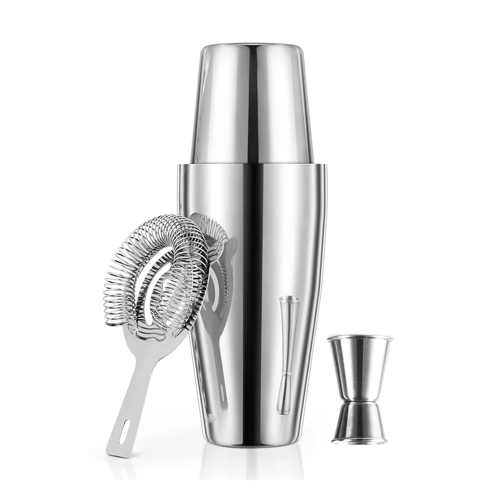 Juego de coctelera 4/5 Uds., barra mezcladora, copa vino for barman acero inoxidable(600x450-5pcs)