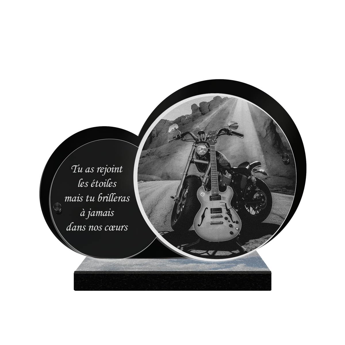 Plaque funéraire personnalisable ETERNEL : personnalisez un hommage durable au laser
