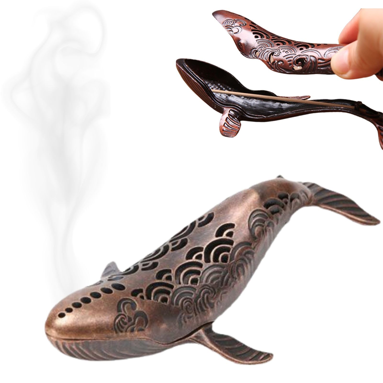 Archnote Incense Burner, Incense Burner, Horizontal Stand, Stylish, Whale, Incense Burner, Ash Proof : Home & Kitchen