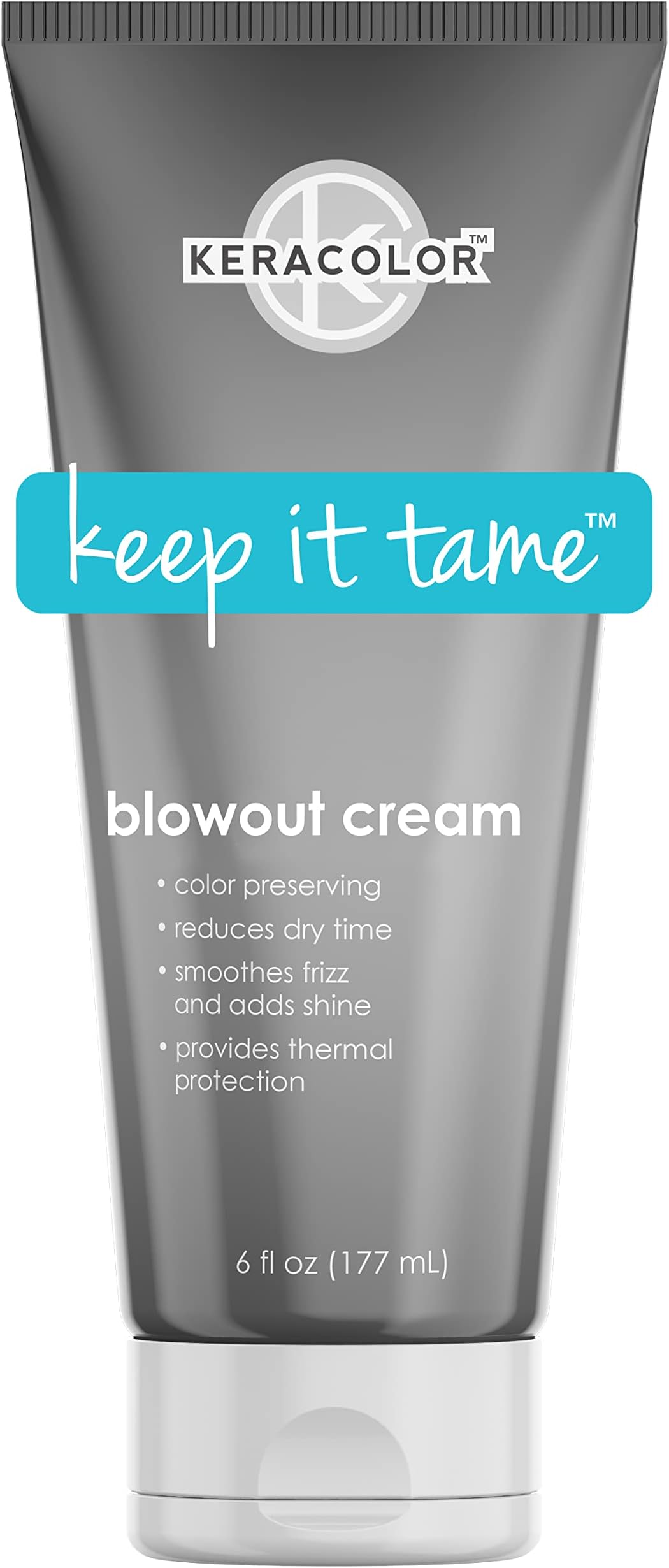 Blowout Smoothing Cream for Hair - Color Preserving Heat Protectant for Hair - Reduces Dry Time - Smoothes Frizz & Adds Shine, 6 fl oz