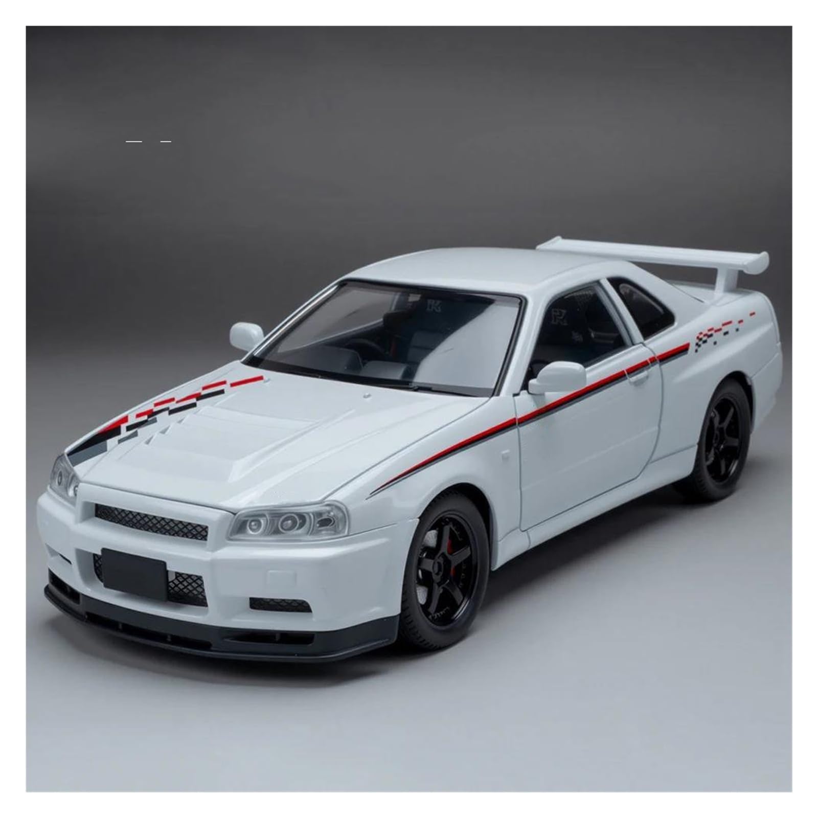 Uifcog White Die Cast Collectible Car Model For Skylin For Gtr R34 Car Model