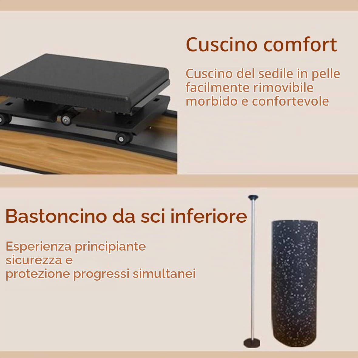 Macchina multifunzione per esercizi di sci a casa e palestra, attrezzatura cardio fitness per allenamento della forza, palestra per principianti indoor