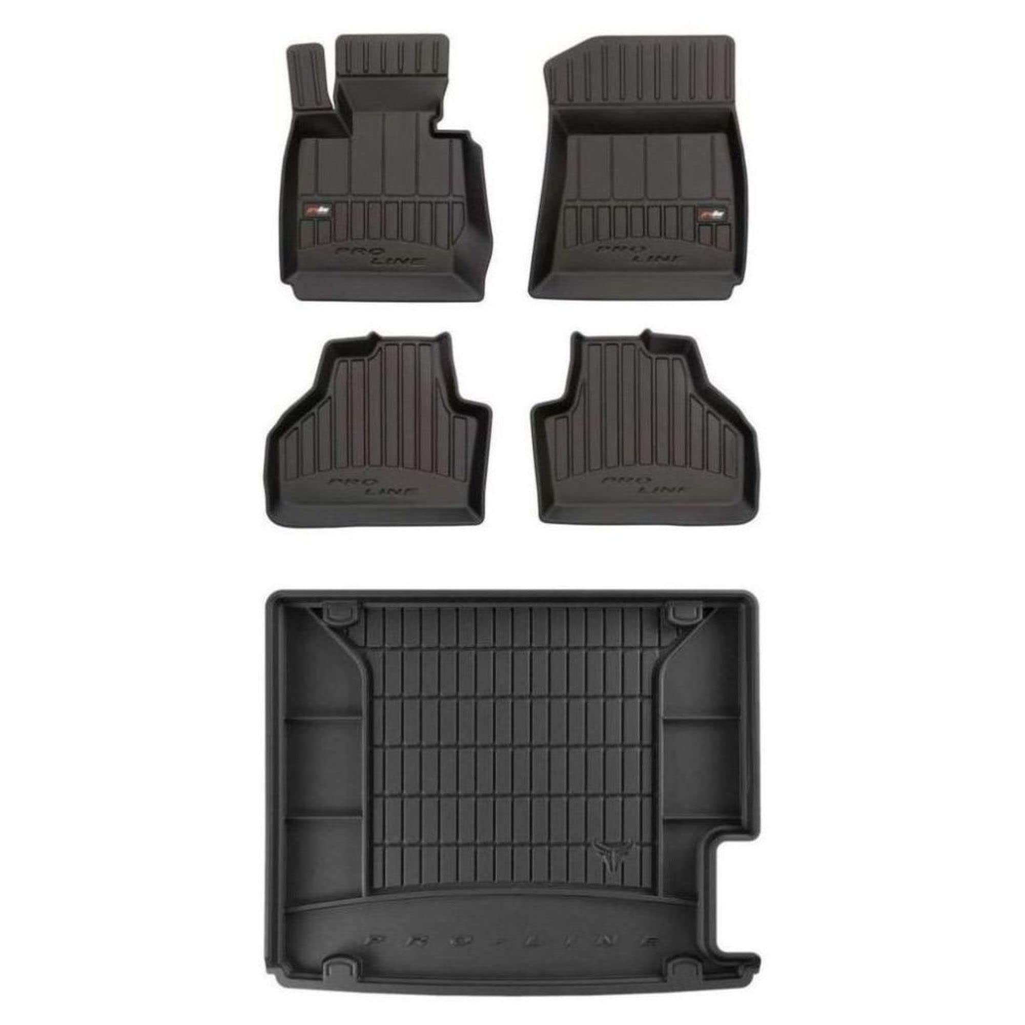 MOTOS Set di tappetini in gomma e tappetini per il bagagliaio per BMW X3 F25 2010-2017 Migliorare il comfort di viaggio con tappetino antiscivolo auto 3D- tappetini per tutte le stagioni auto, protezi