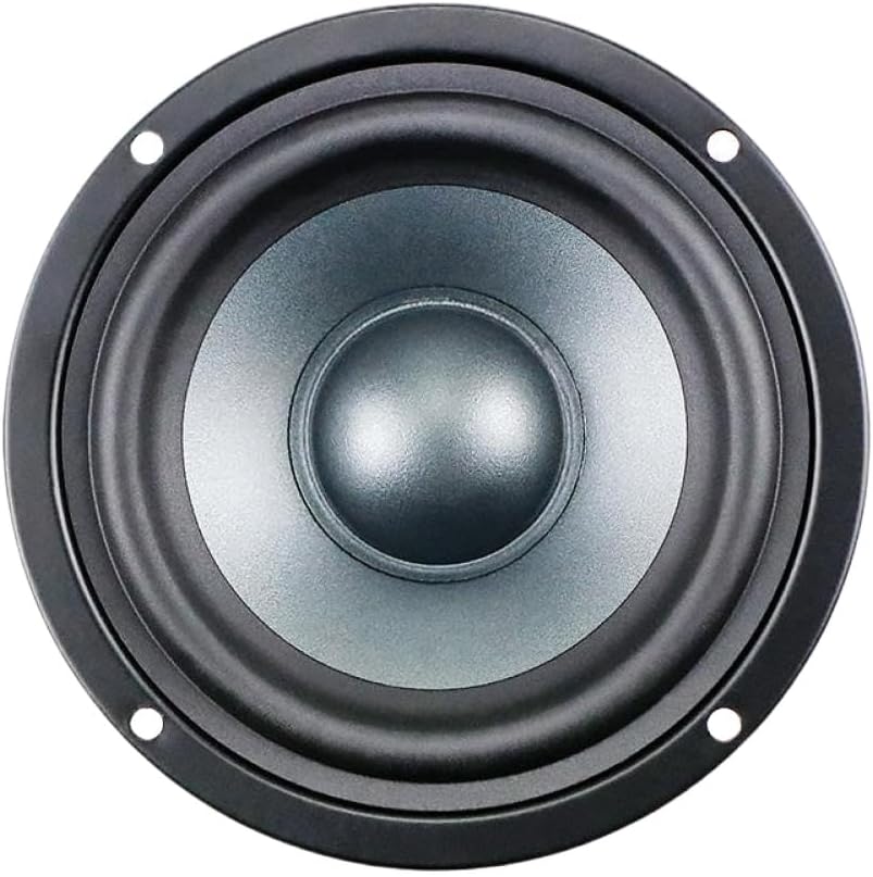 4 Inch Midrange Speaker 4Ohm 25W Three Way Loudspeaker Dual Magnetic Cotton Fiber Cone Compatible with Car 5.1 Cinema Audio Unit