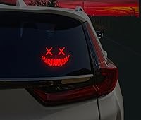 Reflective Smile Demon Car Sticker - Funny Cool Die Cut Waterproof Window Decal, Night Glow Visibility