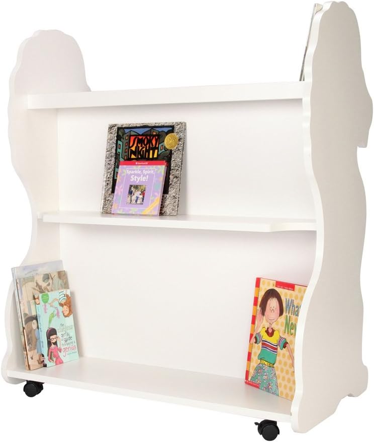 80% Off Discount Ace Baby Furniture Lion Mobile Double-Sided Bookcase, White