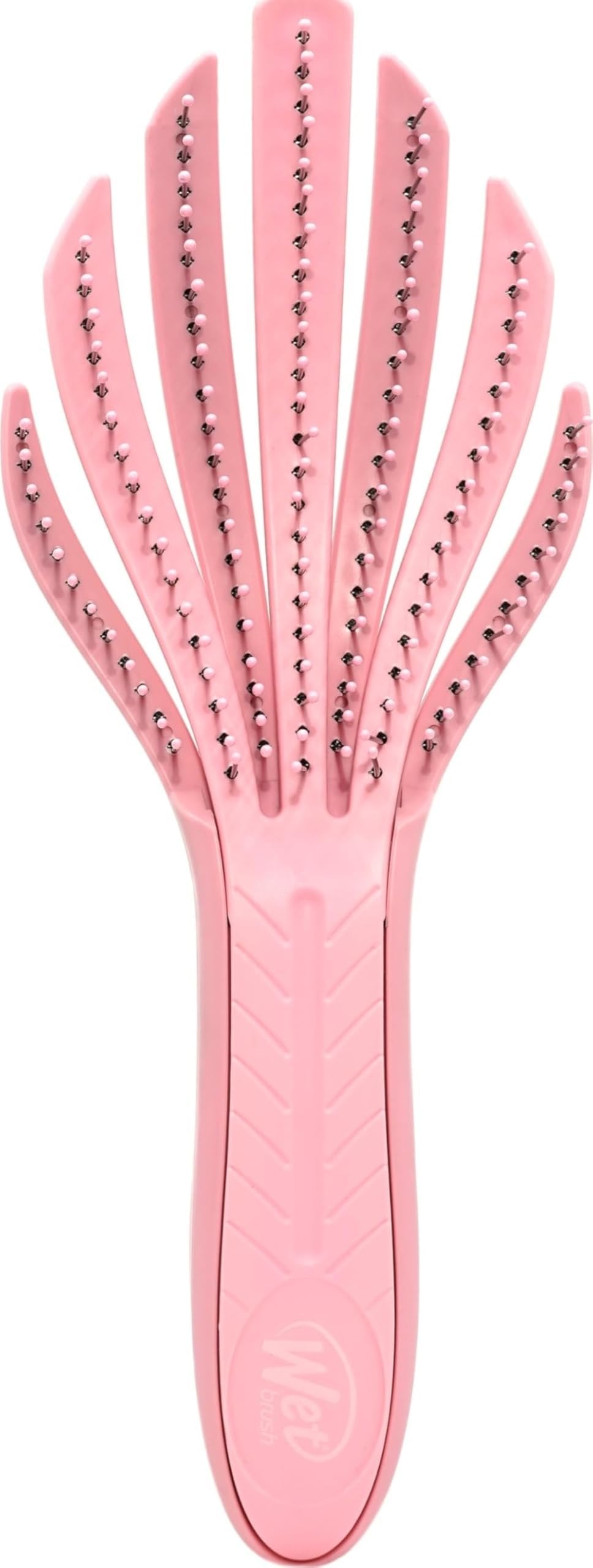 Go Green Curl Detangler Hair Brush - Pale Pink Ultra-Soft IntelliFlex Detangling Bristles Glide Through Tangles with Ease - Great For Curly Hair-No Split Ends & Pain-Free for Wet or Dry Hair