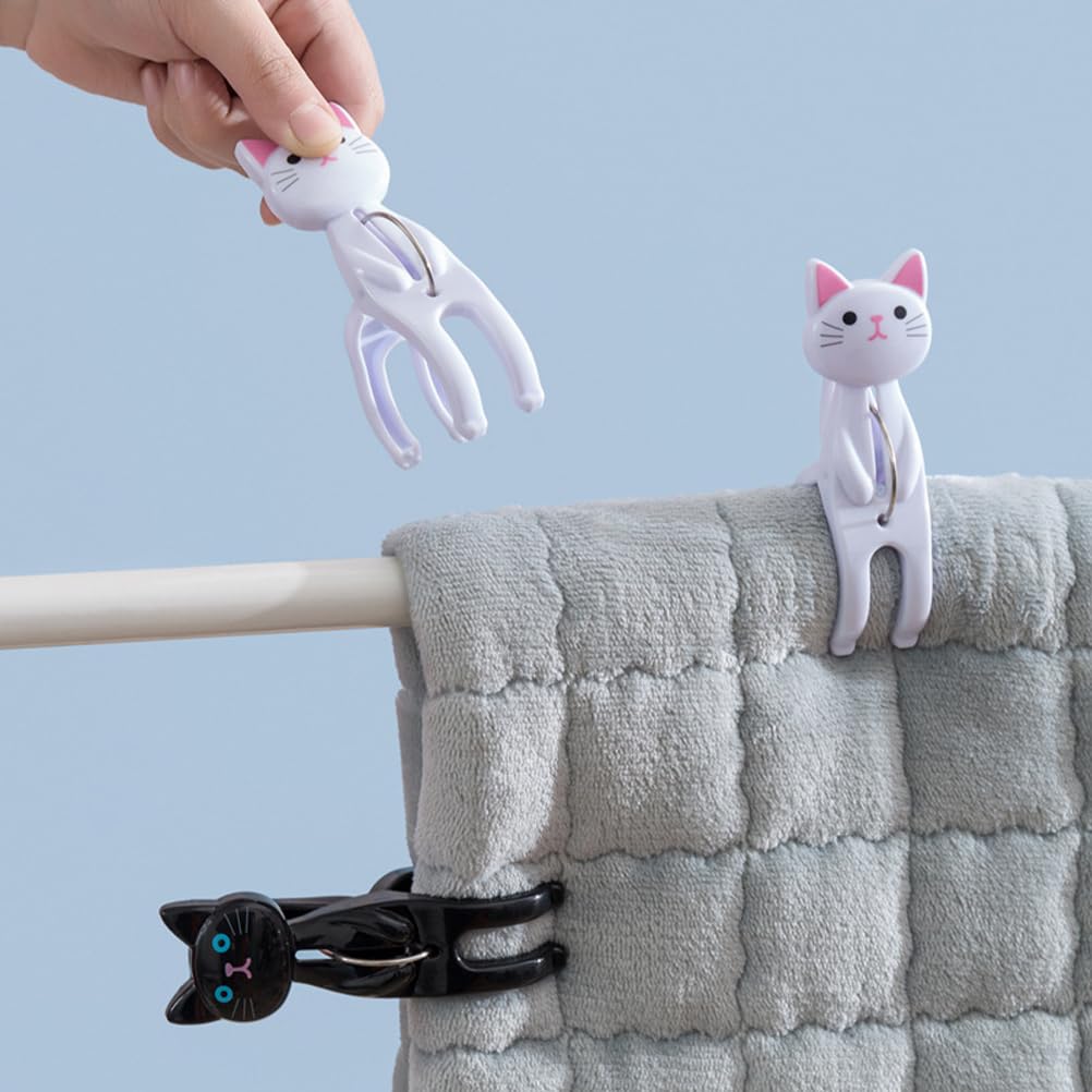 Pinces à Linge En Forme De Chat Pour Serviette De Plage, Pinces à Linge Portables Sans Traces, épingles à Linge En Forme De Chat, Pinces à Linge Pour Salle De Bain