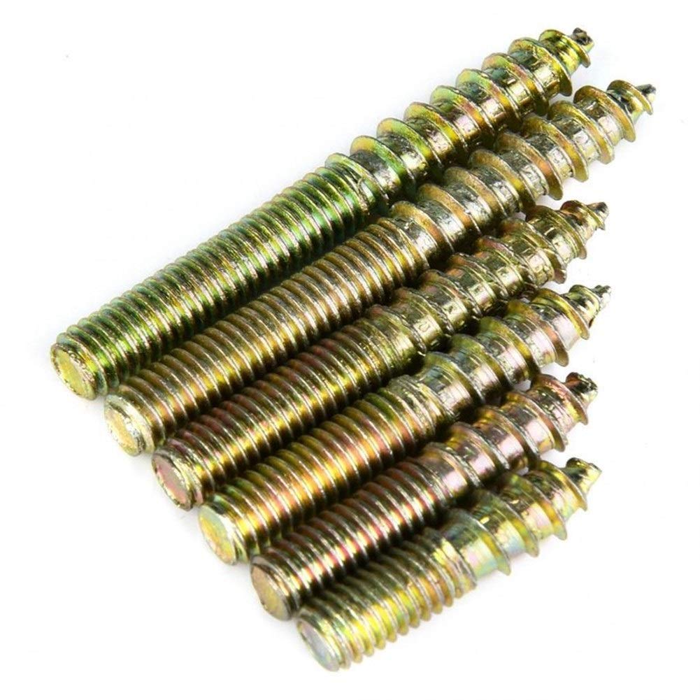 Nägel und Schrauben Kit 90 stücke M6x25 / 30/35/40/50/60mm Dübel Schraube Holzbearbeitungsmöbel Stecker Doppel Beendig Schraubaufhänger Bolzeneisen Flachkopf Schrauben Haushalt Werkzeug Set Hardware A