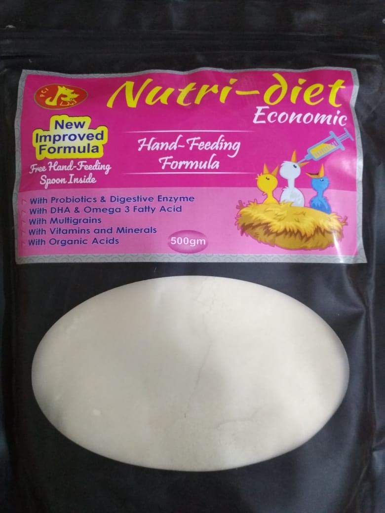 Pet Care International (PCI) Economic Nutri-Diet Hand Feeding Formula for Healthy Baby Bird with All Essential Nutrients (500grm)