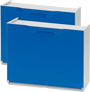 Pack de 2 zapateros en polipropileno color azul